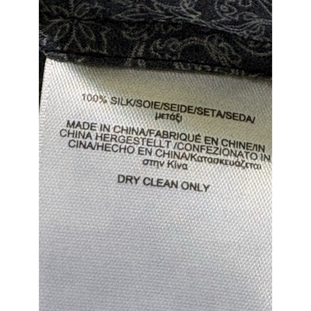 Brooks Brothers Blouse Women's 8 Blue White Paisley Silk preppy academia sheer - Picture 4 of 7